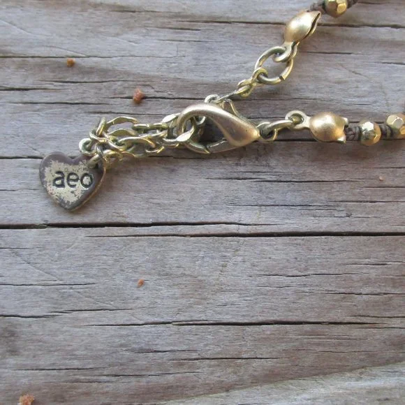 Vintage Rare American Eagle Outfitters Agate Quartz Pendant Necklace - Picture 2 of 4